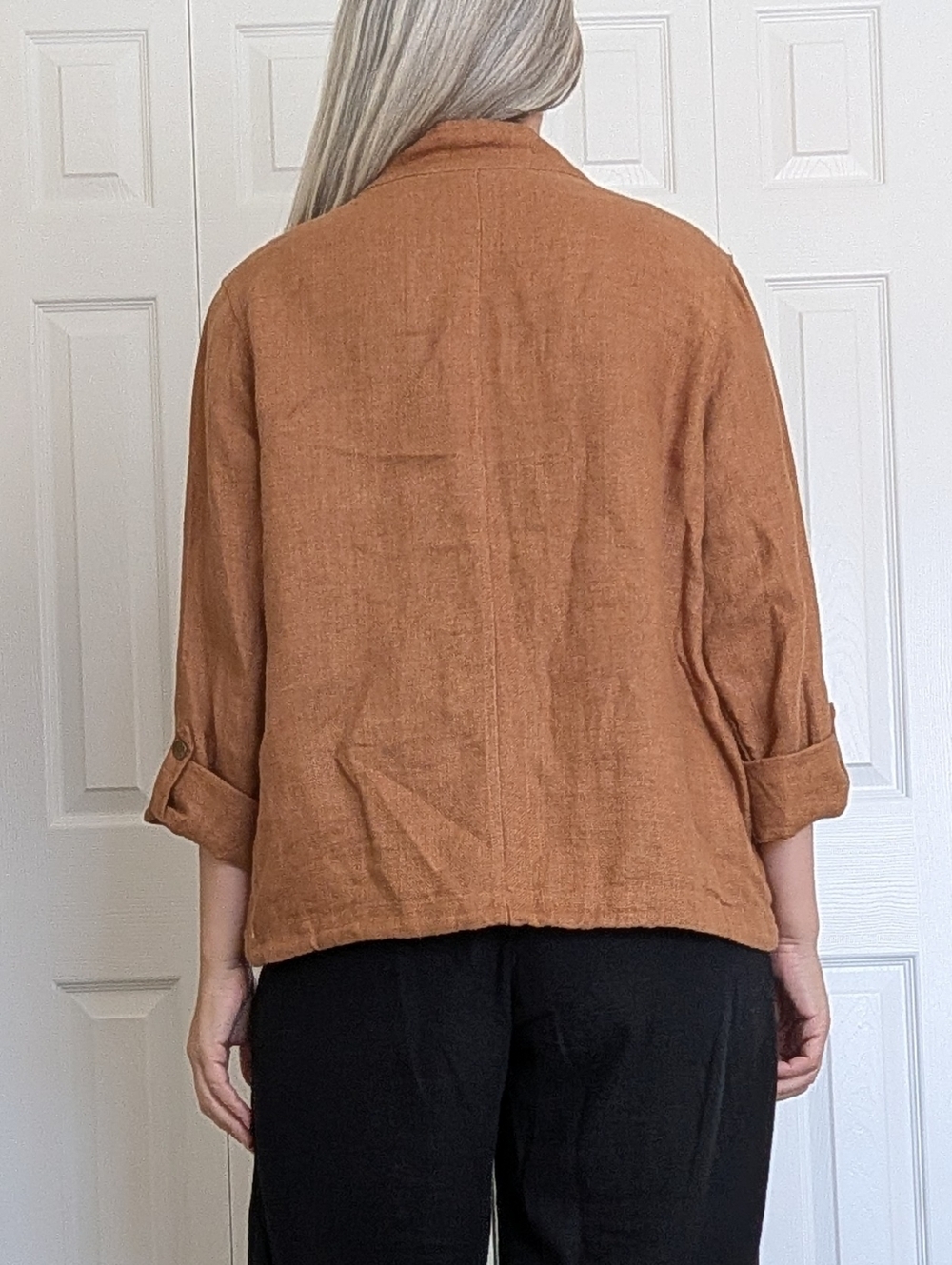 exc C & C CALIFORNIA rustic linen utility jacket M L - Picture 6 of 13